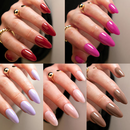 Fresh Arrivals at Buy Center: Pure Color Manicure Fake Nails Almond Glossy Wearable