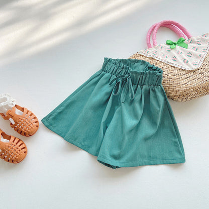 Fresh Arrivals at Buy Center: Korean Style Children's Casual Shorts Solid Color Spearmint