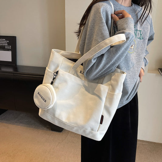 New Canvas Shoulder Leisure Class Commuter Tote Bag