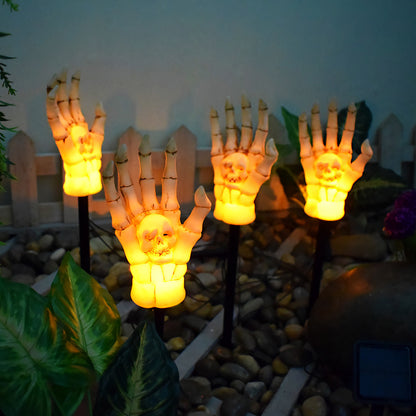 Newly Released at Buy Center: Halloween Waterproof Ghost Hand Light Courtyard Solar Light Hand Bone One Drag Four