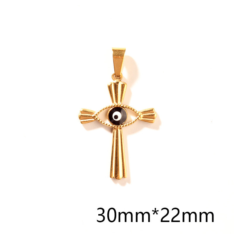 Hot New Items at Buy Center: Women's Vintage Epoxy Cross Punk Necklace Pendant Black Epoxy Cross