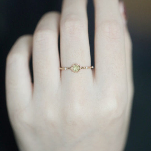 Fresh Arrivals at Buy Center: Green Olive Rose Cut Ring Female Stylish Opening