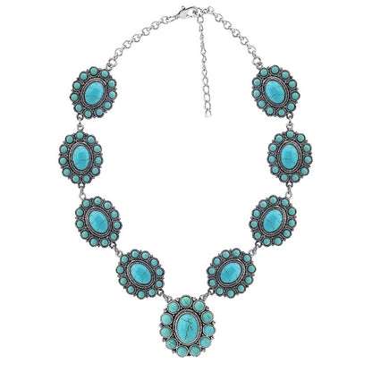 Just Arrived at Buy Center: European And American SUNFLOWER Turquoise Necklace Vintage Bohemian Ethnic Style