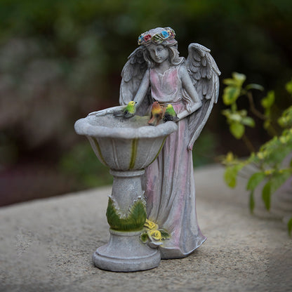 New Solar Glowing Angel Garden Resin Crafts