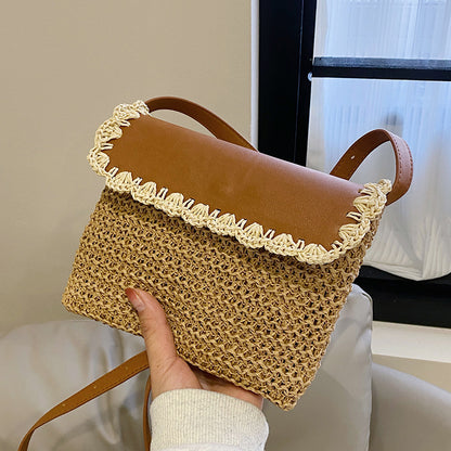 Trending Now at Buy Center: Women's Straw Mori Style Western Style All-matching Beach Crossbody Bag