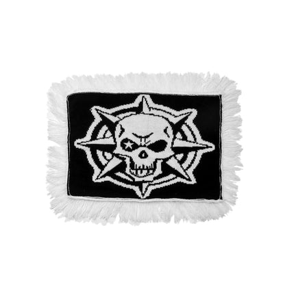 Hot New Arrivals at Buy Center: Halloween Decorative Placemat Skull Knitted Tablecloth White Edge