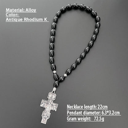 Newly Arrived at Buy Center: Cross Beads Alloy Car Rearview Mirror Pendant