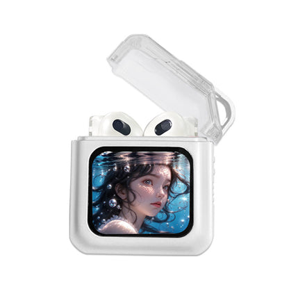 Just Arrived at Buy Center: Intelligent Color Screen ANC Active Noise-reduction Bluetooth Headset White