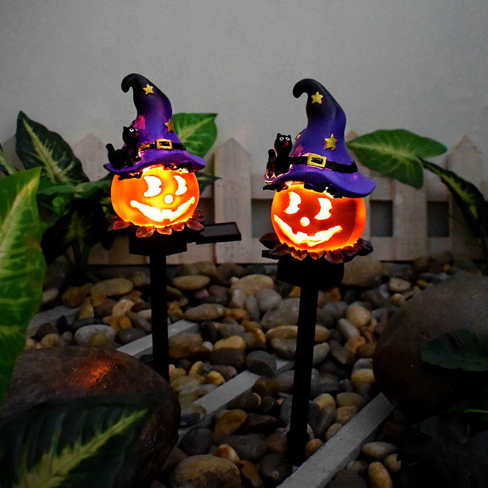 Hot New Items at Buy Center: Solar Halloween Outdoor Creative Atmosphere Pumpkin Lamp