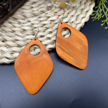 Hot New Items at Buy Center: Simplicity And Exaggeration Hollow Out Large Earrings Fashion Orange