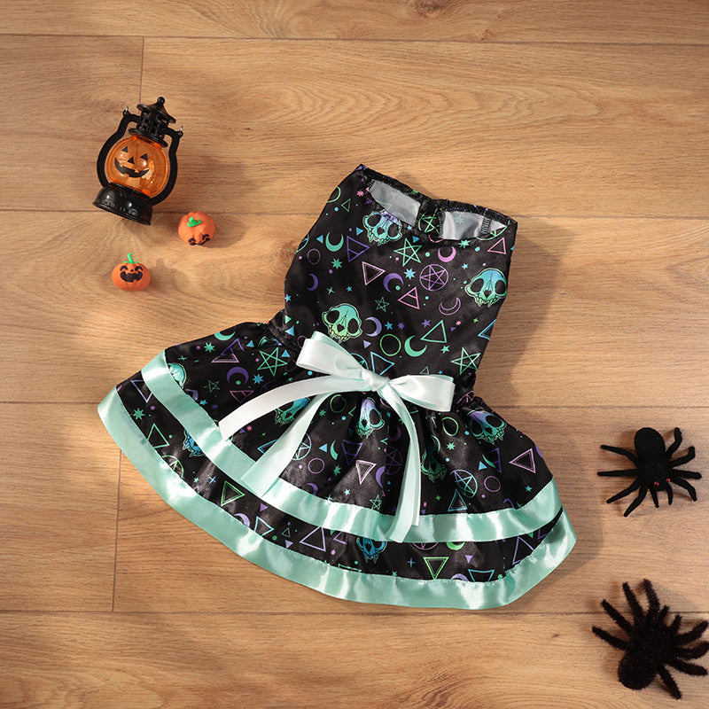 Fresh Arrivals at Buy Center: Dog Clothes Halloween Cute Double-layer Pet Skirt Colorful Skull