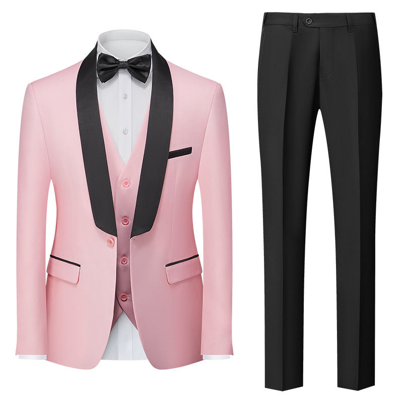 Hot New Items at Buy Center: New Men's Three-piece Suit Light Pink