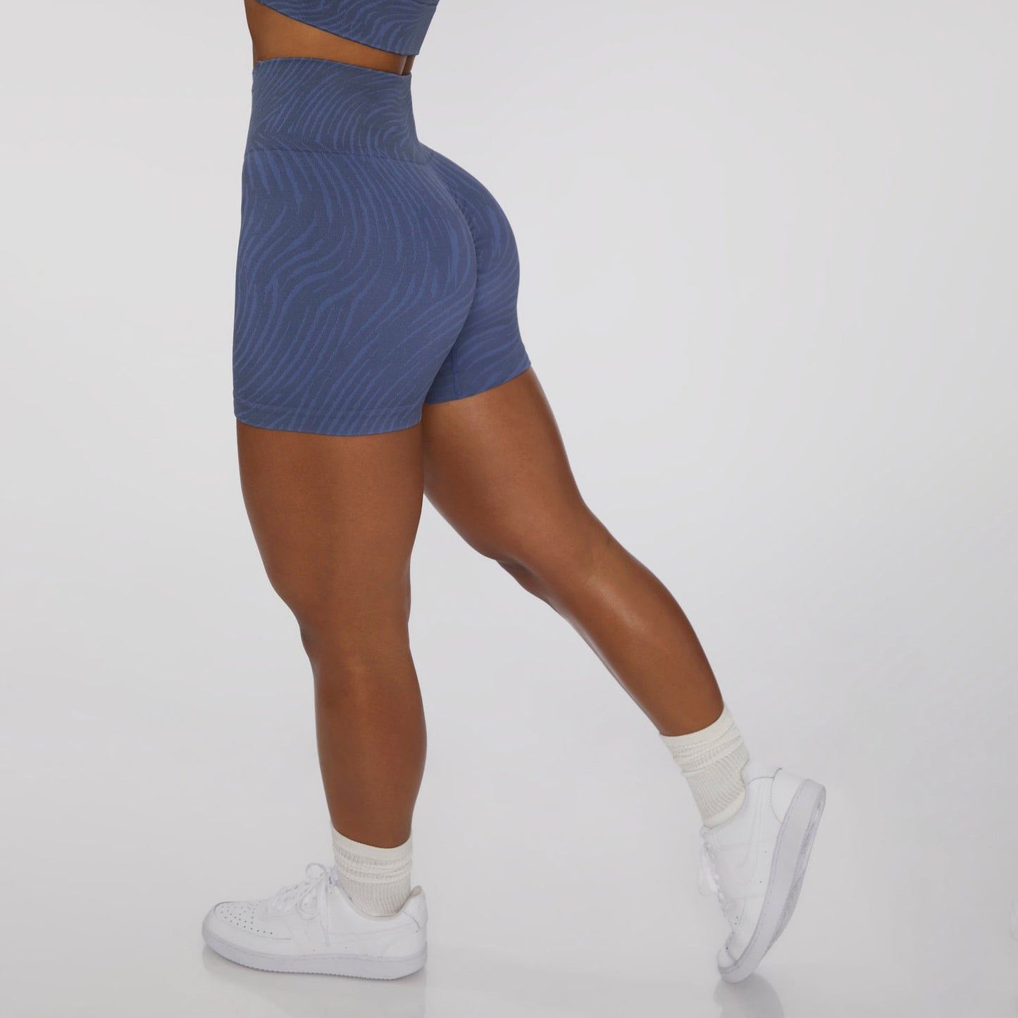 Trending Now at Buy Center: Women's Belly Contracting Bum Lift Shorts Yoga Blue Shorts