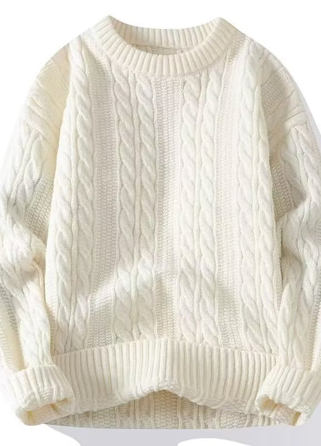 Men's Extra Thick Warm Pullover Round Neck Sweater