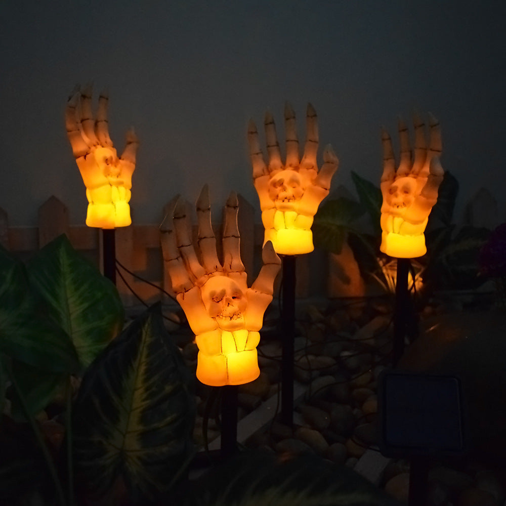 Newly Released at Buy Center: Halloween Waterproof Ghost Hand Light Courtyard Solar Light One to four flame lamps