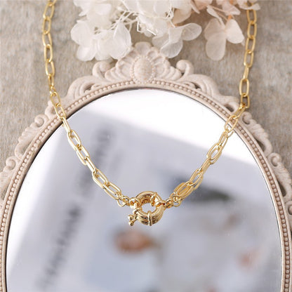 Trending Now at Buy Center: Large Circle Necklace Ins Cold Style Gold