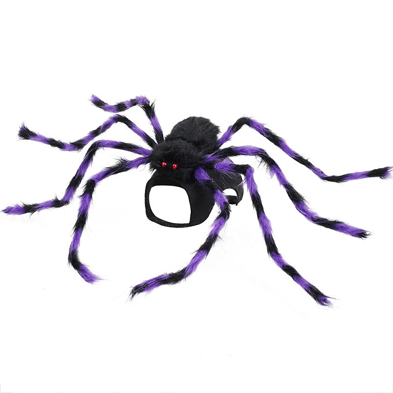 Newly Released at Buy Center: Halloween Pet Clothes Big Spider Pet Costume Black And Purple