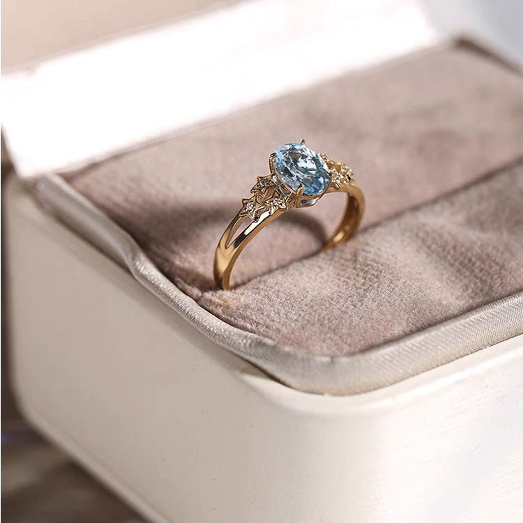 Hot New Items at Buy Center: Aquamarine Ring Affordable Luxury Fashion