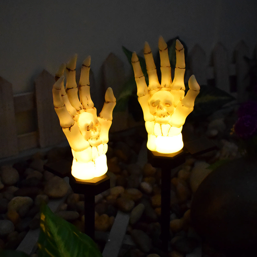 Newly Released at Buy Center: Halloween Waterproof Ghost Hand Light Courtyard Solar Light Hand Bone 2pcs