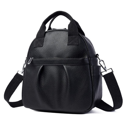 Now Available at Buy Center: Versatile Backpack Bags Women's PU Waterproof Rucksack Black