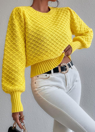 Round Neck Pullover Long Sleeve Sweater