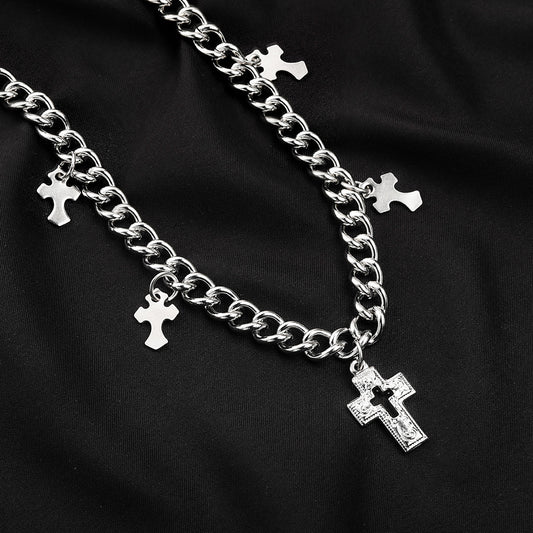 Hot New Items at Buy Center: Men's Cross Hip Hop Titanium Steel Simple Style Necklace