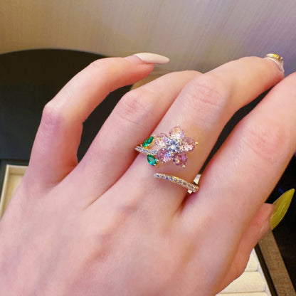 Now Available at Buy Center: Rainbow Color Shiny Diamond Ring J5376 Adjustable Opening