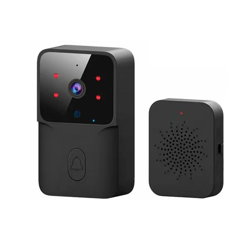 Buy Center Top Rated-Intelligent Visual Doorbell Home Surveillance Video Intercom HD Night Vision Capture Black English