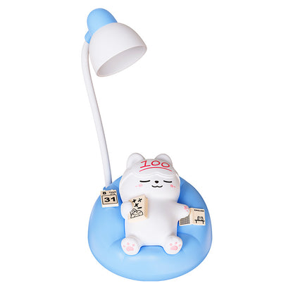 Hot New Items at Buy Center: Creative Sleeping Cat Small Night Lamp Night Charging Pat Lamp Blue 84x84x152mm