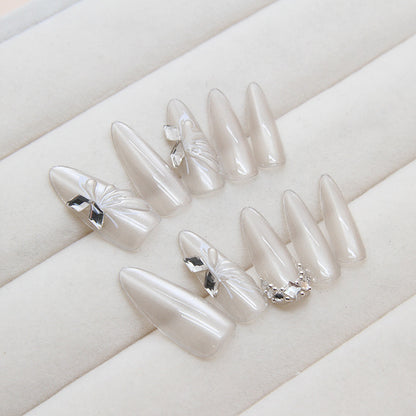 Trending Now at Buy Center: Cold Cat's Eye Butterfly Manicure High-grade Wedding Internet Celebrity Wear Nail Tip