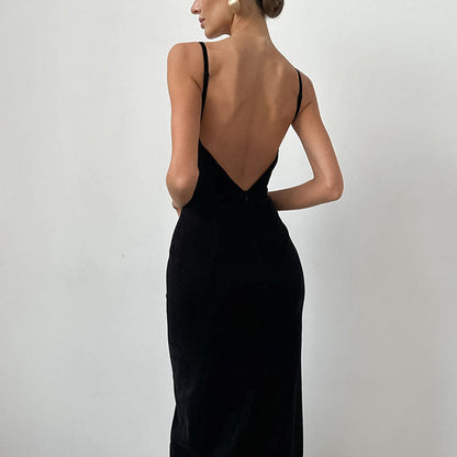 Just Arrived at Buy Center: Women's Hepburn Style Black Camisole Dress