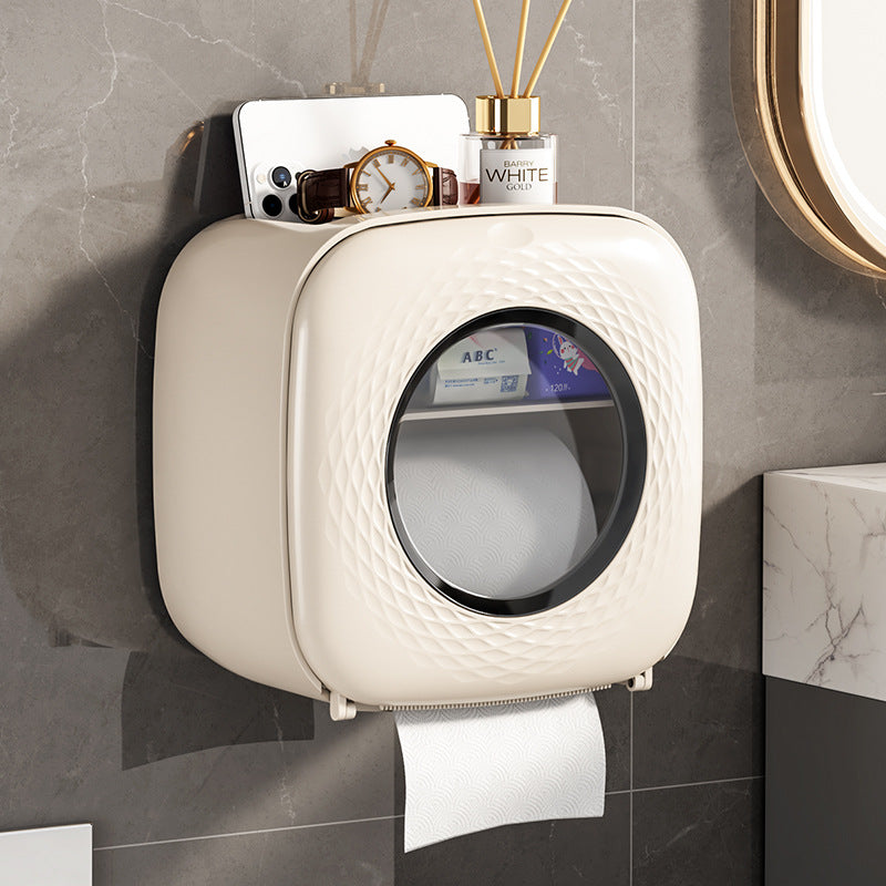 Newly Released at Buy Center: Toilet Tissue Box Toilet Punch-free Wall-mounted Tissue Box