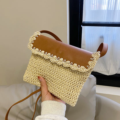 Trending Now at Buy Center: Women's Straw Mori Style Western Style All-matching Beach Crossbody Bag