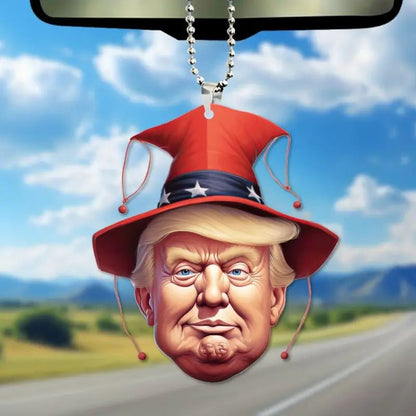 Fresh on the Scene at Buy Center: Creative Personality Trump Acrylic Pendant Backpack Ornaments