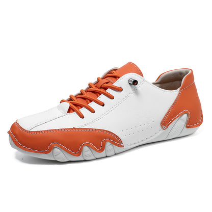 New at Buy Center: Couple's Low-top Men's Casual Shoes V8009 White Orange