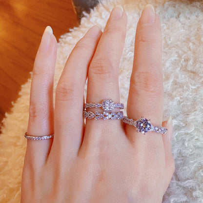 Fresh on the Scene at Buy Center: Rhinestone Slim Ring Female Fashion Refined And Simple