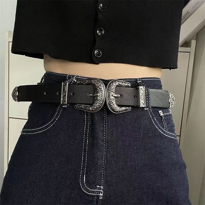 Conjunto de tres piezas de cinturón de moda para mujer, estilo europeo y americano