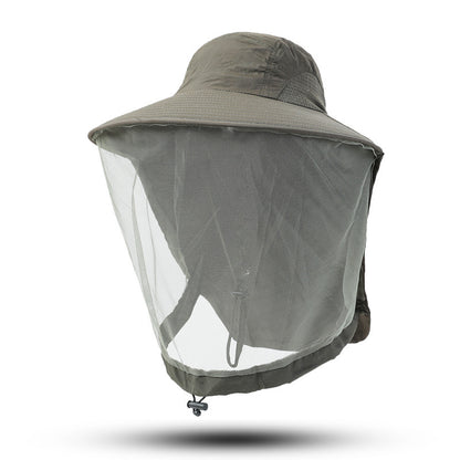 Newly Released at Buy Center: Outdoor Sun Protection Hat Large Brim Sun Protection Mesh GL017 Army Green Adjustable