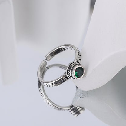 Hot New Items at Buy Center: Retro Fashion Green Zircon Ring