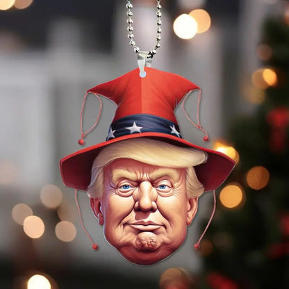 Fresh on the Scene at Buy Center: Creative Personality Trump Acrylic Pendant Backpack Ornaments