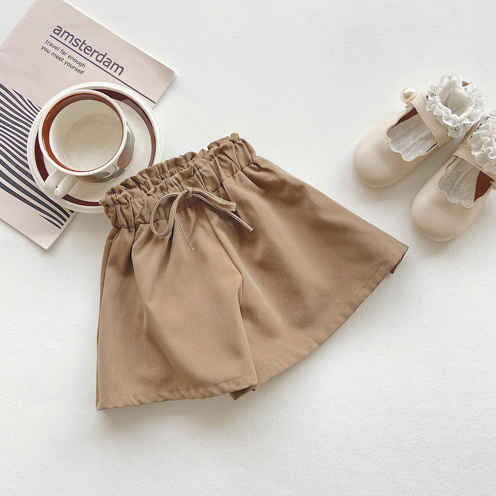 Fresh Arrivals at Buy Center: Korean Style Children's Casual Shorts Solid Color Deep Khaki