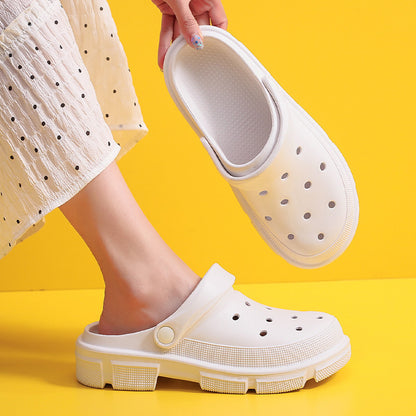 Fresh Arrivals at Buy Center: EVA Poop Hole Women's Sandals Summer Indoor Home Bathroom Slippers White