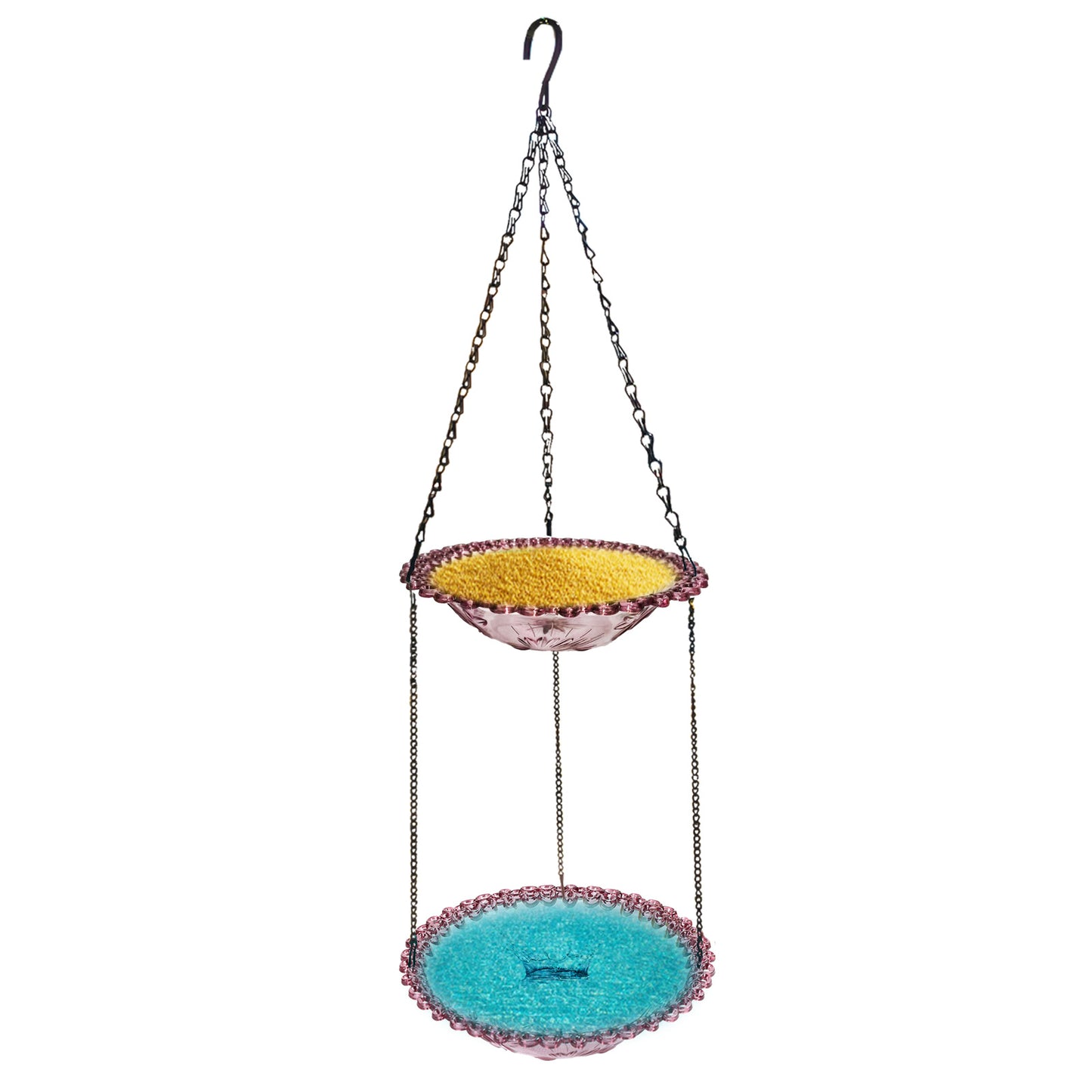 New Double Outdoor Hanging Feeder Courtyard Purple