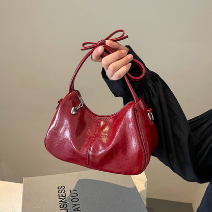 New Hand Carrying Red Underarm Oblique Shoulder Bag