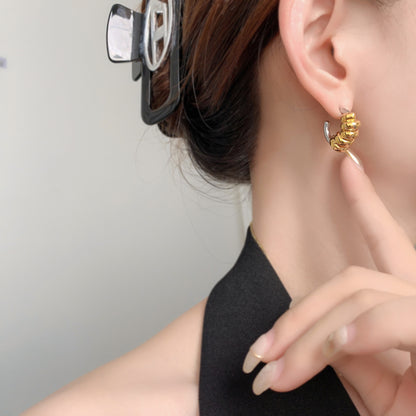 Fresh Arrivals at Buy Center: Shape Ring Winding Trendy Earrings