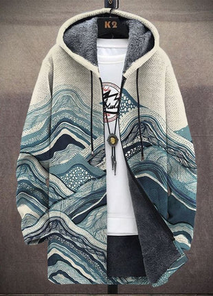 Fashion Digital Printing Fleece Padded Coat Jacket