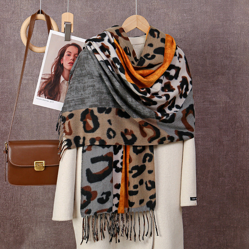 Women's Cashmere-like Duplex Printing Scarf