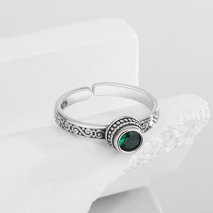 Hot New Items at Buy Center: Retro Fashion Green Zircon Ring