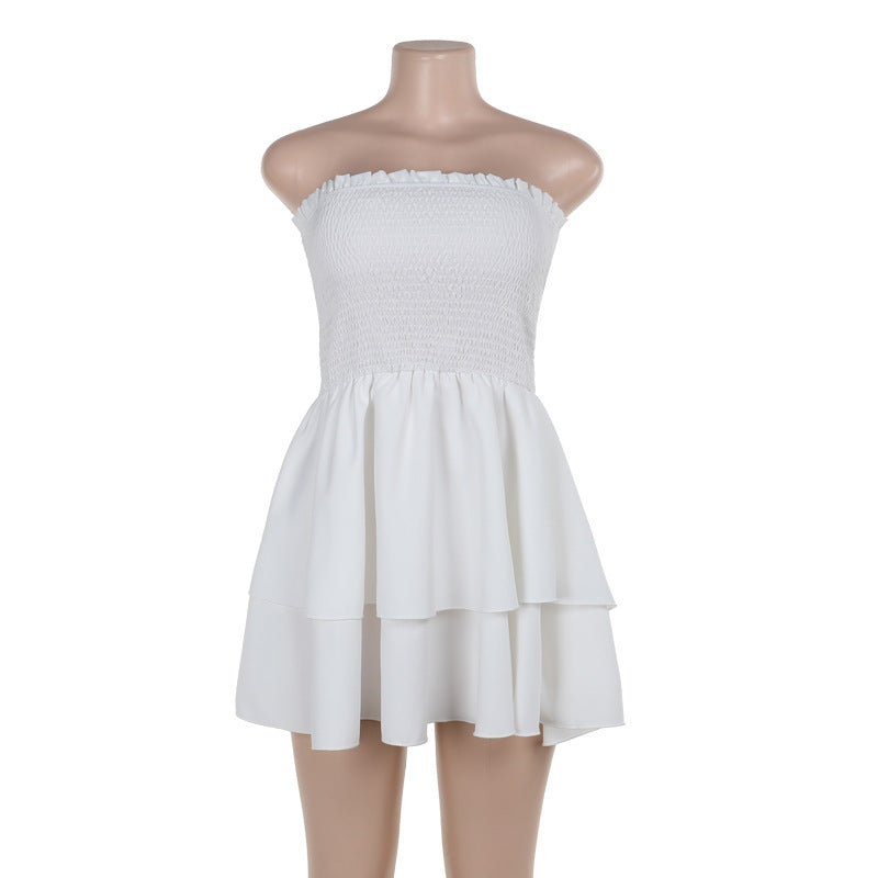 Fresh Arrivals at Buy Center: Women's Fashion Off-shoulder Tube Top Dress White