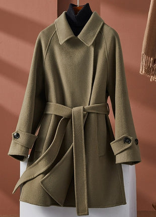 Fashion Personality Reversible Cashmere Coat Women